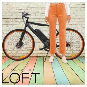 LOFT Ann Taylor Women's The Straight Crop Corduroy Pants Sienna Tan